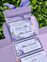 Image 3 of Purse Invitations, XV Invitations, Quinceañera Invitations, Sweet 16 invites