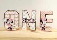 Image 1 of Minnie Mouse 3D Letters