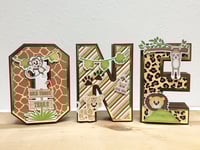 Image 1 of Safari 3D Letters, Baby 1st year decor