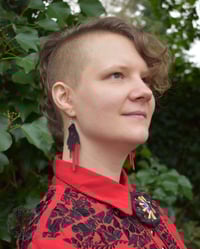 Image 3 of Red Hand Earrings