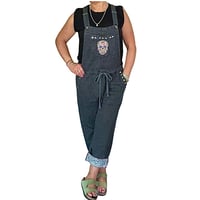 Image 2 of Overalls Sugar skulls & silver studs 