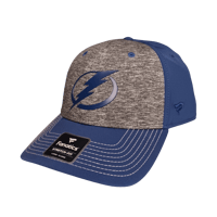 Image 1 of Fanatics Tampa Bay Lightning Hat Cap Mens Fitted L-XL Gray With Blue Brim NHL
