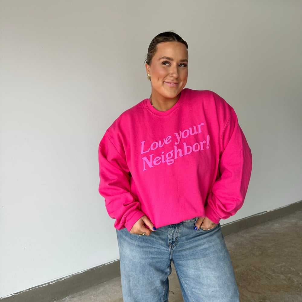 Image of pink on pink crew