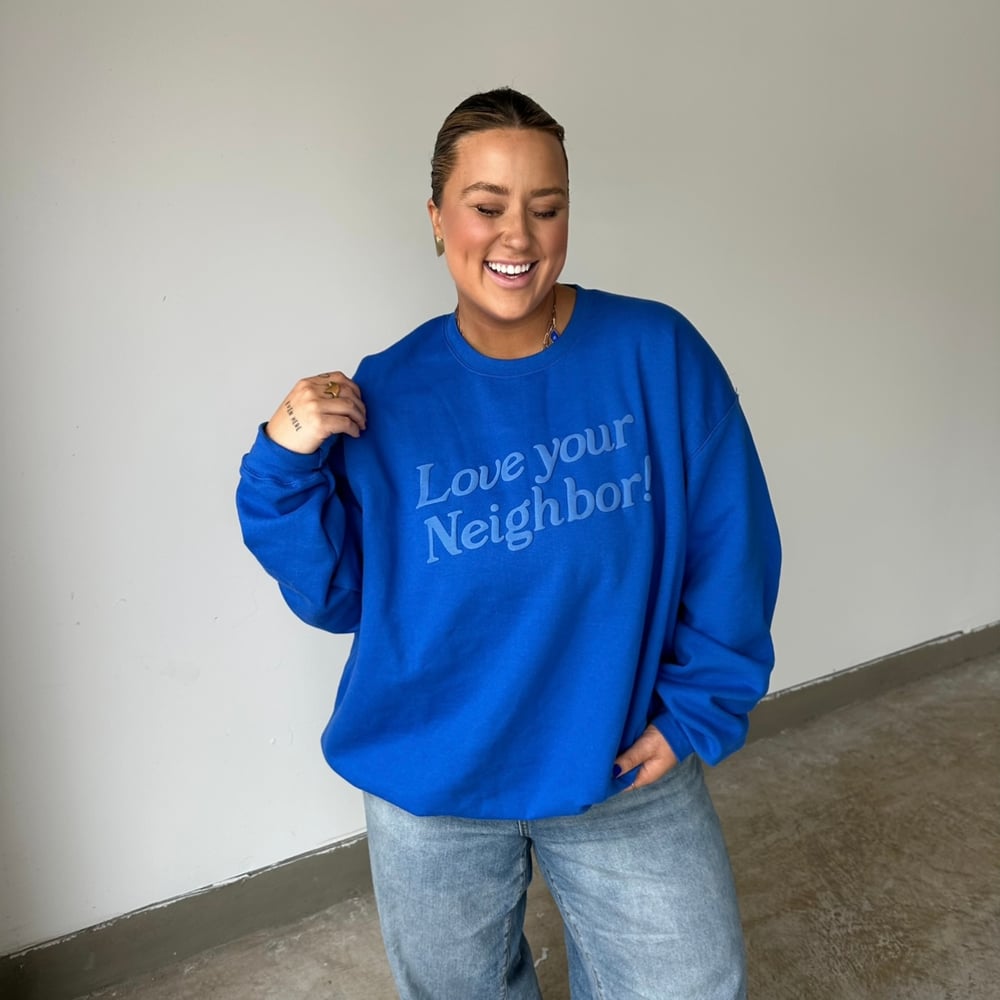 Image of blue on blue crew