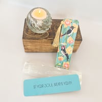 Image 2 of Downy and Red Naped Woodpecker Inspirational Bookmark