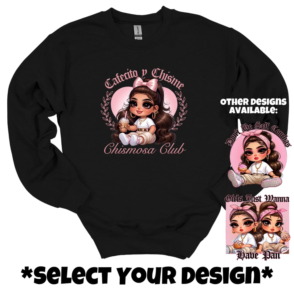 Image of Cute Doll Black Crewneck💖