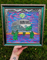 Image 2 of Love wagon framed original 