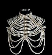 Image 1 of TEJA LAYERED PEARL SHAWL NECKLACE