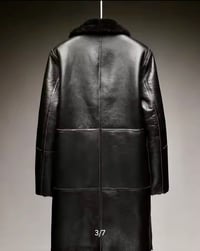 Image 4 of Men's Genuine Sheepskin Leather Coat