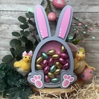 Image 1 of Bunny Shaped Chocolate Egg Drop Box