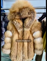 Image 4 of Men's Hooded Fox Fur Coat