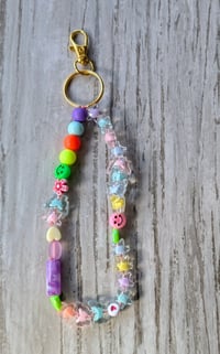 Image 3 of Colorful Spring inspired beaded purse charm 