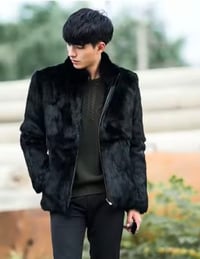 Image 1 of Men's Rabbit Fur Coat