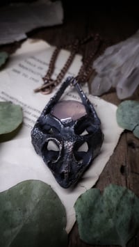 Image 4 of Dragon Skull and Rose Quartz Amulet