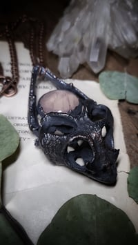 Image 5 of Dragon Skull and Rose Quartz Amulet