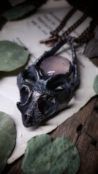 Image 3 of Dragon Skull and Rose Quartz Amulet