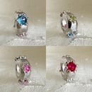 Image 2 of 4 Stone Textured Silver Bead