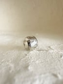 Image 1 of Small Textured Silver Bead with Moissanite