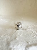 Image 3 of Small Textured Silver Bead with Moissanite