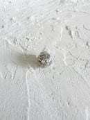 Image 4 of Small Textured Silver Bead with Moissanite
