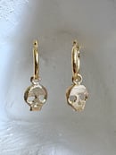 Image 2 of *MTO* Skull Charm Hoop Earrings