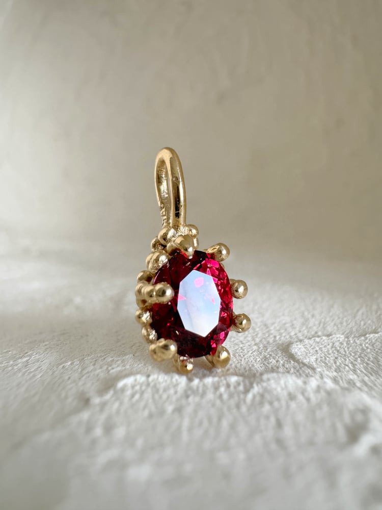 Image of Rhodolite Garnet Claw Pendant