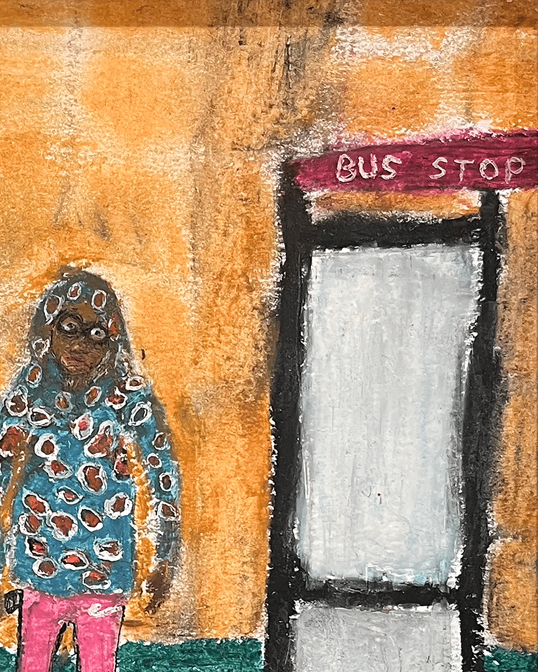 Image of ‘Old Lady with a Stick, Waiting for a Bus’ by Errol Theunissen