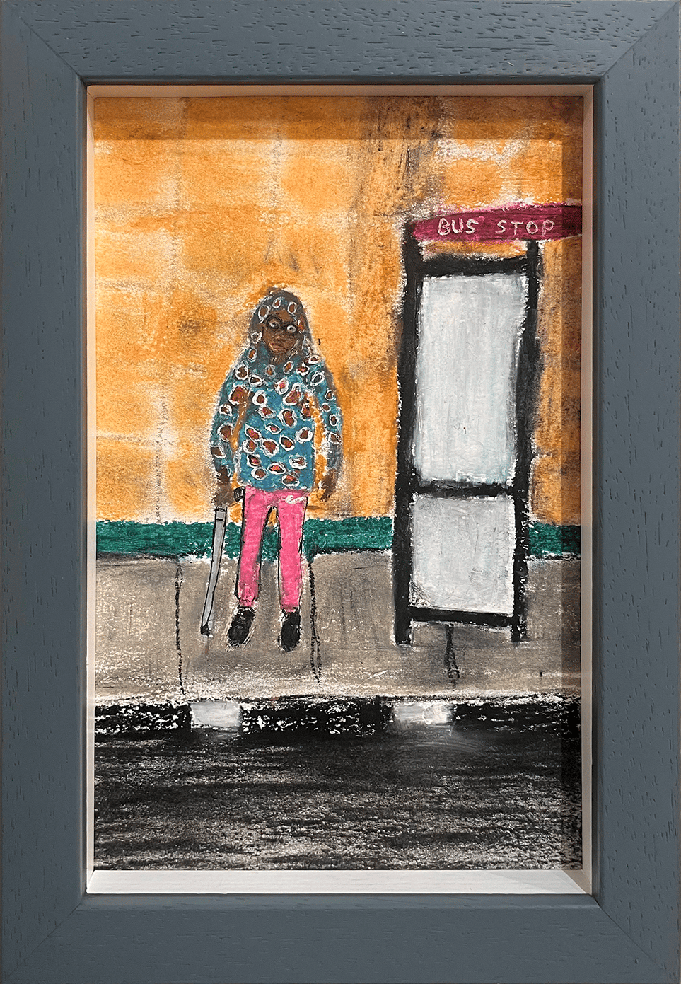 Image of ‘Old Lady with a Stick, Waiting for a Bus’ by Errol Theunissen