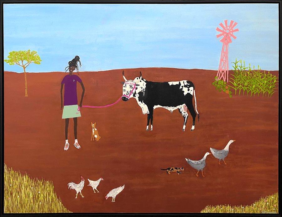 Image of ‘The Girl and Her Nguni Bull’ by Errol Theunissen