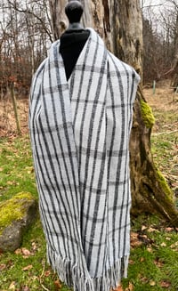 Image 3 of Moody Skies, Handwoven Scarf 