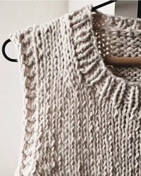 Image 1 of Lola Vest, hand knitted chunky cotton.