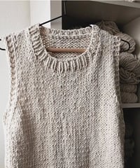 Image 2 of Lola Vest, hand knitted chunky cotton.