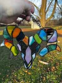 Image 2 of Scrappy Ram Head Glass Hangings (multiple)