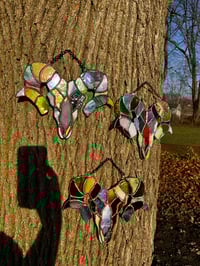 Image 1 of Scrappy Ram Head Glass Hangings (multiple)