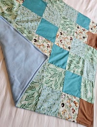 Image 2 of Forest Friends Patchwork Baby Blanket