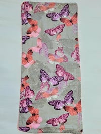 Image 1 of Pink Butterfly Burp Cloth