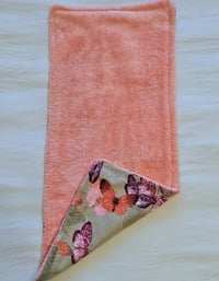 Image 2 of Pink Butterfly Burp Cloth