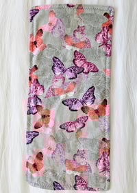 Image 2 of Purple Butterfly Burp Cloth