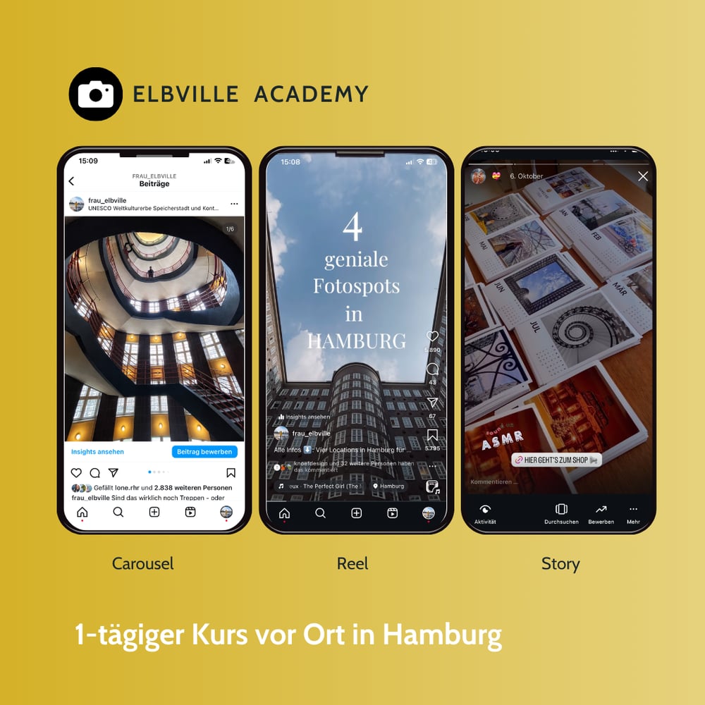 24. Mai 2025: Praxis-Workshop Instagram (1-tägiger Kurs vor Ort in Hamburg)