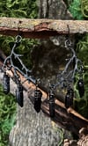 OXIDIZED BLACK CRYSTAL BRANCH EARRINGS