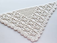 Image 2 of Crochet Pattern: Floral Bandana, Bordered with Two Flowers