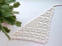Image 4 of Crochet Pattern: Floral Bandana, Bordered with Two Flowers