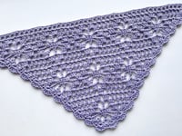 Image 2 of Crochet Pattern: Floral Diamond Mesh Bandana