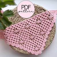 Image 1 of Crochet Pattern: Floral Granny Stitch Bandana