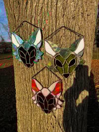 Image 1 of Wolf Head Glass Hanging (multiple)