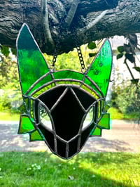 Green Protogen Head Glass Hanging