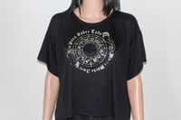 Image 5 of Walter Mercado Horoscope "Pero Sobre Todo Mucho Mucho Amor" Black Boxy Women Top with Silver Design