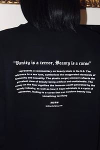 Image 4 of Vanity is a Terror, Beauty is a Curse/ unisex cozy crew sweater