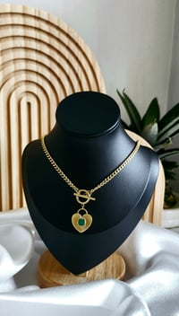 Image 1 of Malachite Heart Necklace