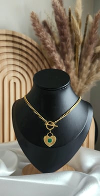 Image 5 of Malachite Heart Necklace